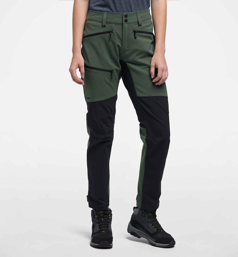 Haglöfs Womens Rugged Flex Hiking Pants Dark Green/Black New Zealand 09174KUET